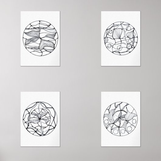 Diseño zen abstracto minimalista muurkunst sets (Voorkant)