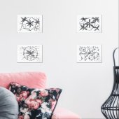 Diseños abstractos zen de flores muurkunst sets (Woonkamer)