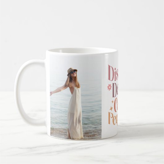 "Disfruta de las casas pequeñas" Aangepaste foto Koffiemok (Links)