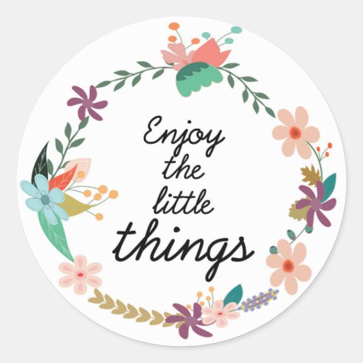 disfruta las pequeñas cosas ronde sticker (Voorkant)