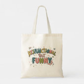 Disfunctioneel maar grappig tote bag (Achterkant)