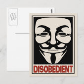 disgehoorzaam briefkaart (Voorkant / Achterkant)