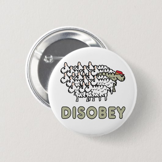 Disgehoorzaam Ronde Button 5,7 Cm (Voorkant /achterkant)