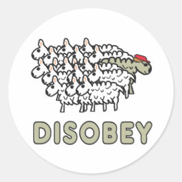 Disgehoorzaam Ronde Sticker