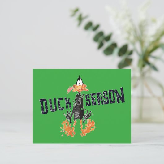 Disgeïntegreerde DAFFY DUCK™ "Duck Season" Briefkaart (Staand voorkant)