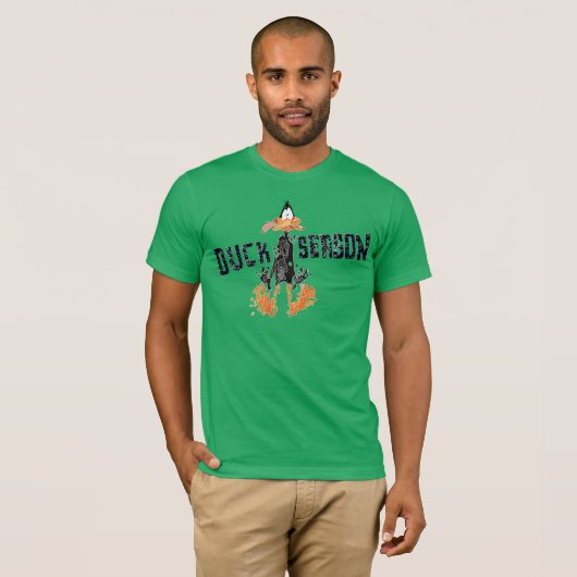 Disgeïntegreerde DAFFY DUCK™ "Duck Season" T-shirt (Voorkant volledig)