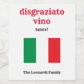 Disgraziato Vino volledig Gepersonaliseerd Wijn Etiket (Enkel label)