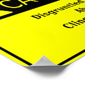 Disgruned Veteran-waarschuwingsteken Poster (Hoek)