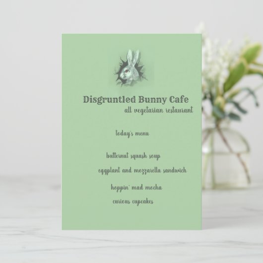 Disgruntled Bunny Rabbit Kaart (Staand voorkant)