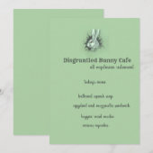 Disgruntled Bunny Rabbit Kaart (Voorkant / Achterkant)