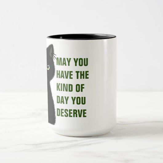 Disgruntled Cat Sarcastic Humor Coffee Tea Cocaca Mok (Midden)