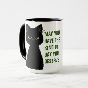 Disgruntled Cat Sarcastic Humor Coffee Tea Cocaca Mok