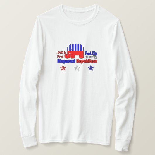 Disgued Republican- Black Trim T-shirt (Design voorkant)