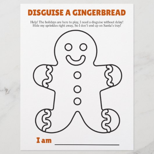 Disguise a Gingerbread Template and Instructions Flyer (Voorkant)
