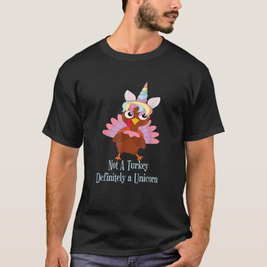 Disguise Unicorn Thanksgiving Turkije T-shirt (Voorkant)