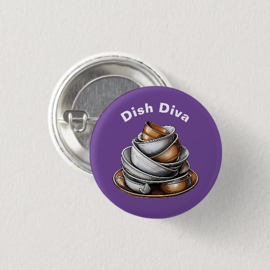 Dish Diva Ronde Button 3,2 Cm (Voorkant /achterkant)