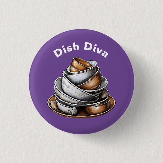 Dish Diva Ronde Button 3,2 Cm (Voorkant)