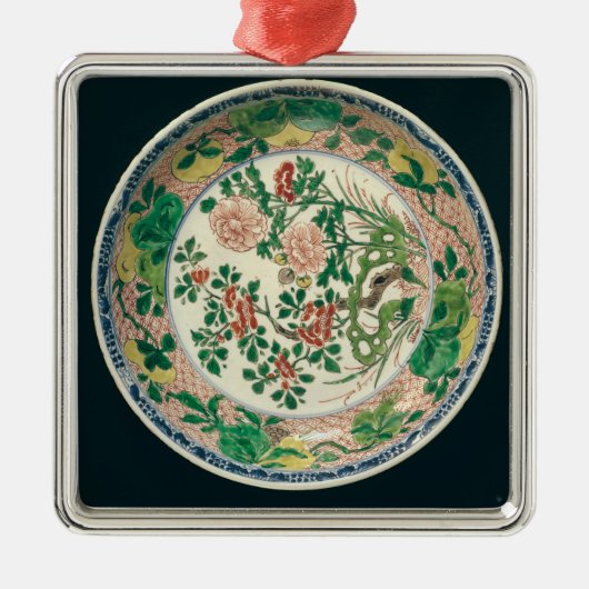 Dish met famille verte decoratie (Voorkant)