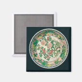Dish met famille verte decoratie magneet (Voorkant / Achterkant)