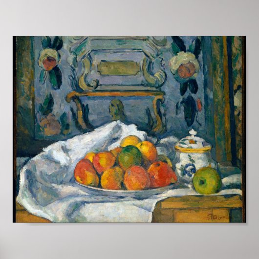 Dish of Apples Paul Cezanne Famous Visual Arts Pos Poster (Voorkant)