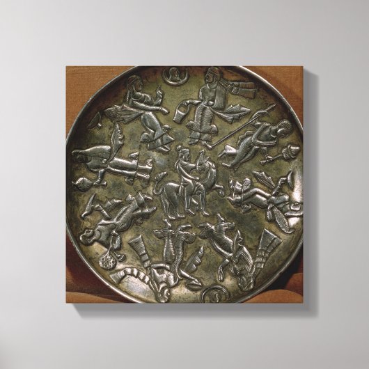 Dish relief-decoratie met godin canvas afdruk (Voorkant)