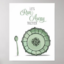 Dish & Spoon Laten we samen met Green Kitchen wegl Poster