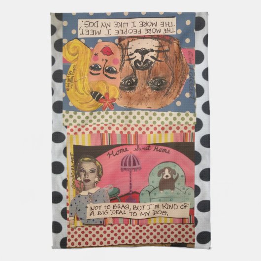 Dish towel-honden theedoek (Verticaal)