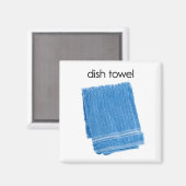 Dish Towel koelkast Magnet (Voorkant / Achterkant)