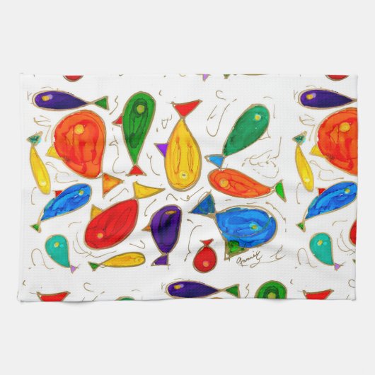 Dish Towel Lovitude Iets smols Fishy Theedoek (Horizontaal)