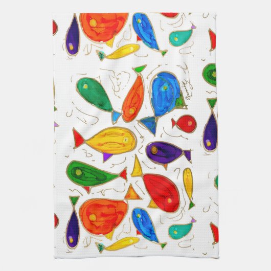 Dish Towel Lovitude Iets smols Fishy Theedoek (Verticaal)