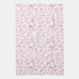 Dish Towel met Roze Dinosaur Theedoek