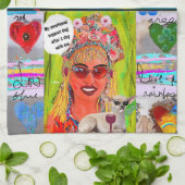 Dish towel Mijn emotionele steunhond Theedoek (Gevouwen)