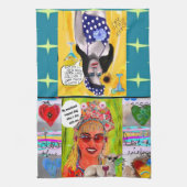 Dish towel Mijn emotionele steunhond Theedoek (Verticaal)