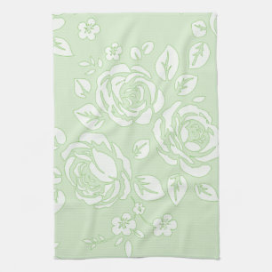 Dish_Towel_Retro_Floral_Green Theedoek