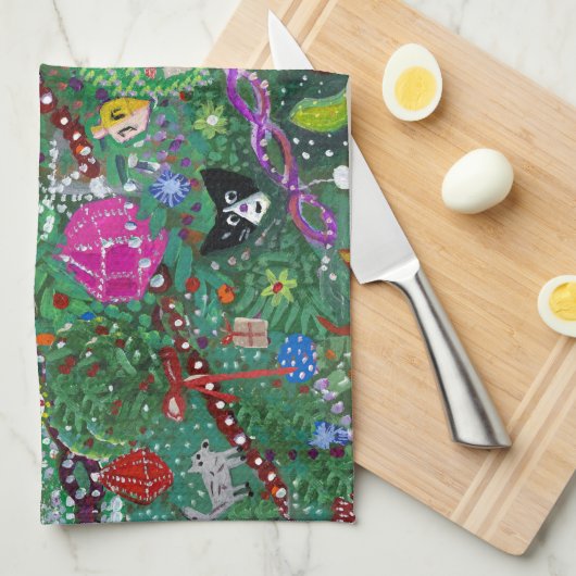 Dish Towel voor de Feestdagen Theedoek (Quarter Fold)