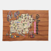 Dish Towel - Wisconsin Supper Club Map Theedoek (Horizontaal)