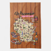 Dish Towel - Wisconsin Supper Club Map Theedoek (Verticaal)