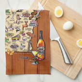 Dish Towel - Wisconsin Supper Club Map Theedoek (Quarter Fold)