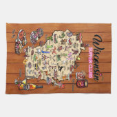 Dish Towel - Wisconsin Supper Club Map Theedoek (Horizontaal)