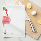dish towel with flamingo theedoek (Quarter Fold)