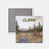 Dish Washer Status Magnet (Voorkant / Achterkant)