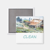 Dish Washer Status Magnet (Voorkant / Achterkant)