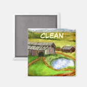 Dish Washer Status Magnet (Voorkant / Achterkant)