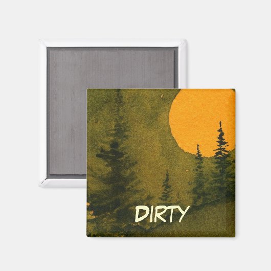 Dish Washer Status Magnet (Voorkant / Achterkant)