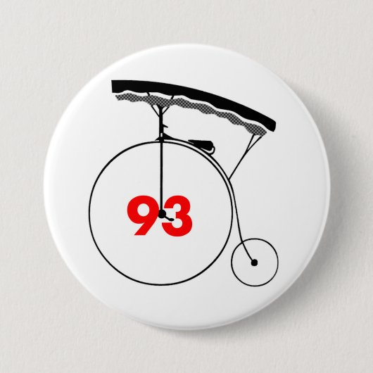 Disharmonieuze 93 ronde button 7,6 cm (Voorkant)