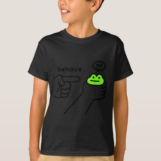 Dishonest Frog Behave No Frog Funny Cute Frog Love T-shirt (Voorkant)