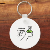 Dishonest Frog Funny Frog Meme Behave No Cartoon D Sleutelhanger (Voorkant)