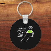 Dishonest Frog Funny Frog Meme Behave No Cartoon M Sleutelhanger (Voorkant)