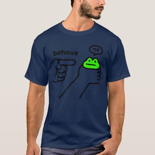 Dishonest Frog Meme Behave No Funny Frog Meme Sayi T-shirt (Voorkant)