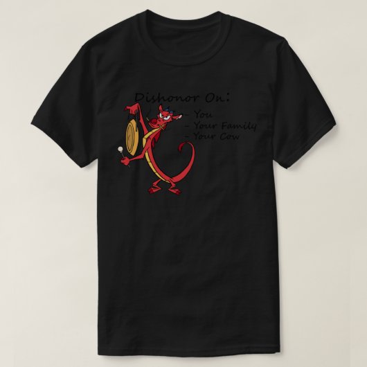 Dishonor on you, your family, your cow Classic T-S T-shirt (Design voorkant)